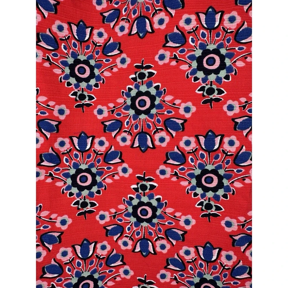 BODEN Red Blue Pop Floral Modern Pencil Skirt 14P 14 Petite High Waisted Womens - Picture 4 of 7